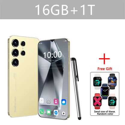 Oryginalny S24 Ultra Smartphone 5G 7.0 HD 16G+1T Android 14 Telefon komórkowy Dual Sim Face Unlocked Telefon komórkowy Telefony komórkowe Telefon