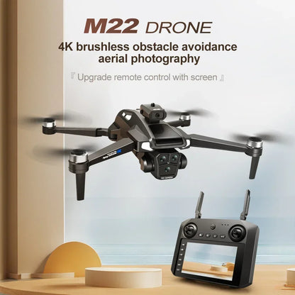 Large screenK22 Pro Max Drone with Dual Camera Professional Brushless Motor Optical FlowObstacle Avoidance Folding Quadcopter 8K