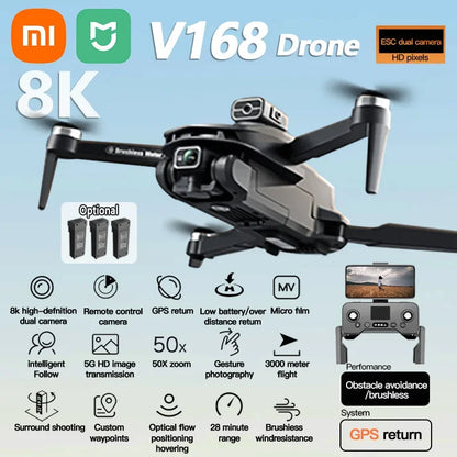 XIAOMI MIJIA V168 Drone 8K GPS Professional HD Aerial Photography Dual-Camera Omnidirectional Obstacle Avoidance Drone Original