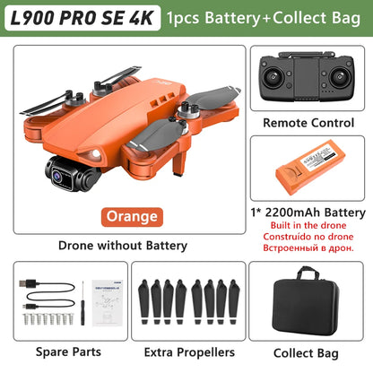 L900 PRO SE Drone 4K Professional GPS 5G WIFI Brushless Motor Dual Camera Dron Fodable RC Quadcopter FPV Helicopter L900 SE MAX