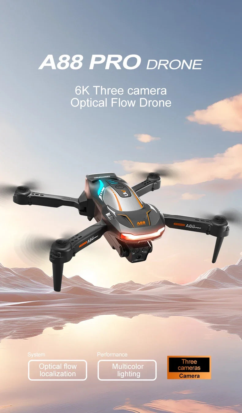 10000m A88 Drone 5G 8K Profesional GPS HD Dual Camera Aerial Photography 360 Obstacle Avoidance Flow Position Quadcopter 2024