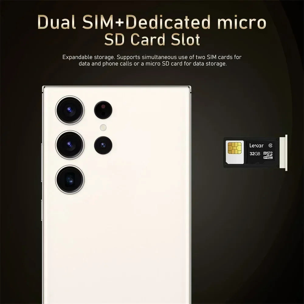 New S24 Ultra 7.3HD Cellphones Global Version 4G 5G Original Smartphone Dual SIM Android 14 Cell Phone 7800mAh Mobile Phones