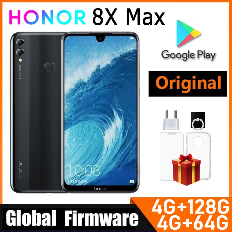 HONOR 8X MAX Smartphone Global firmware 7.12 inches 5000mAh battery CPU Snapdragon 660 Dual SIM card used phone