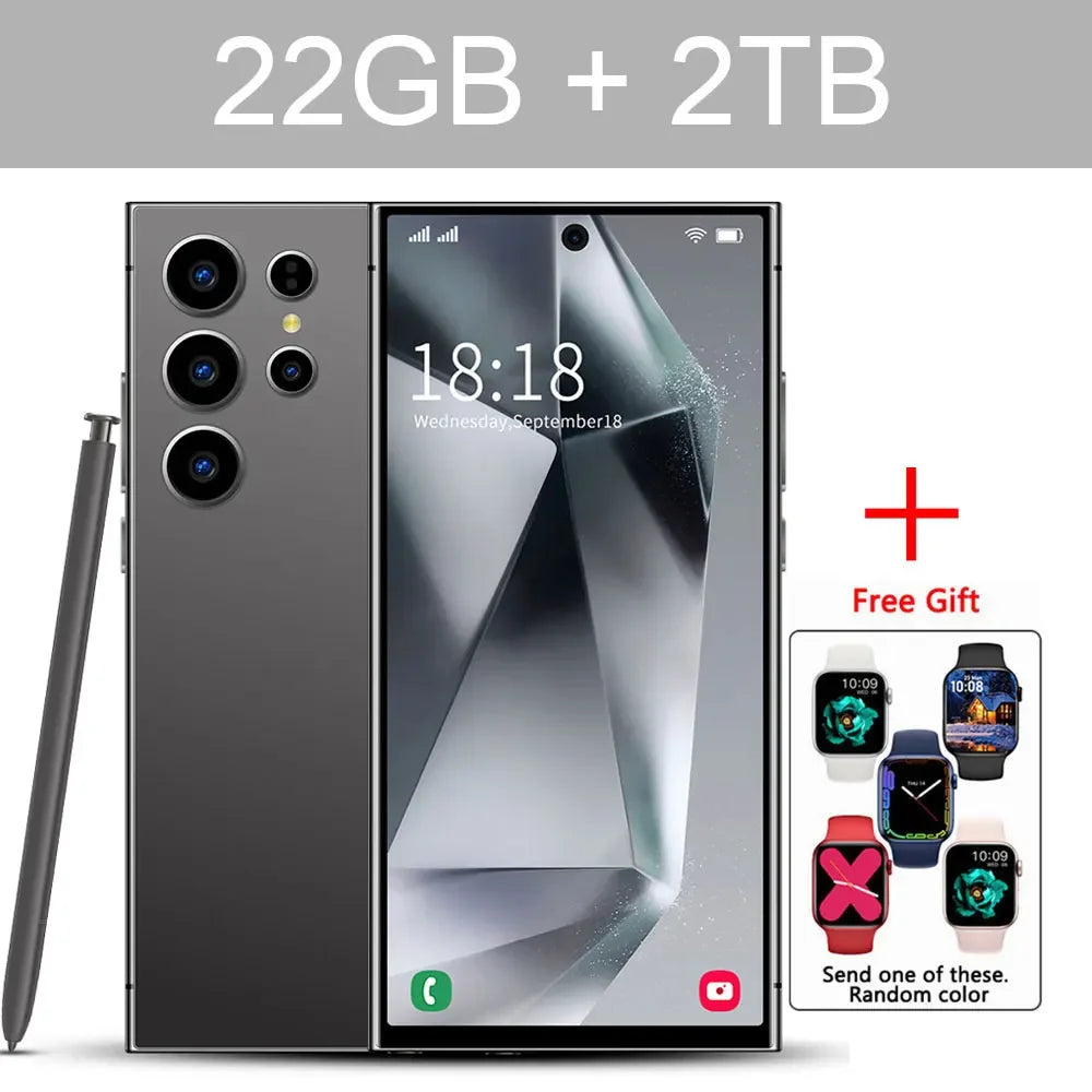 S24 Ultra 7.3HD Telefony komórkowe Oryginalna wersja globalna Smartfon 5G Dual SIM Android 14 Telefon komórkowy Snapdragon 8 gen 3 Telefony komórkowe