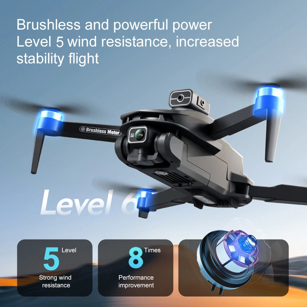 2025 V168 Pro MAX GPS Drone 8K Professional HD Camera 5G WIFI FPV 360° Obstacle Avoidance Brushless Large Screen RC Quadcopter