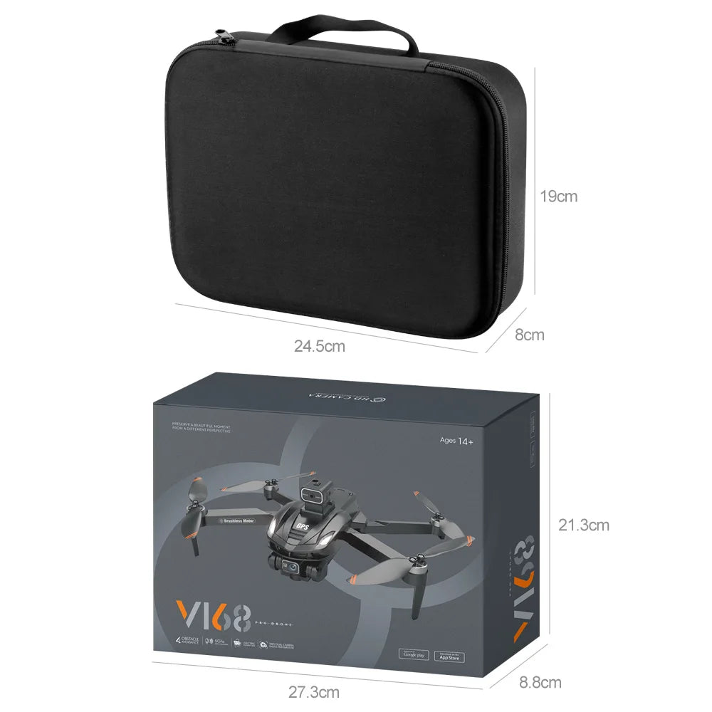 New V168 Drone Professinal Three Camera 8K Wide Angle Optical GPS Localization Four-way Obstacle Avoidance Quadcopter For XIAOMI