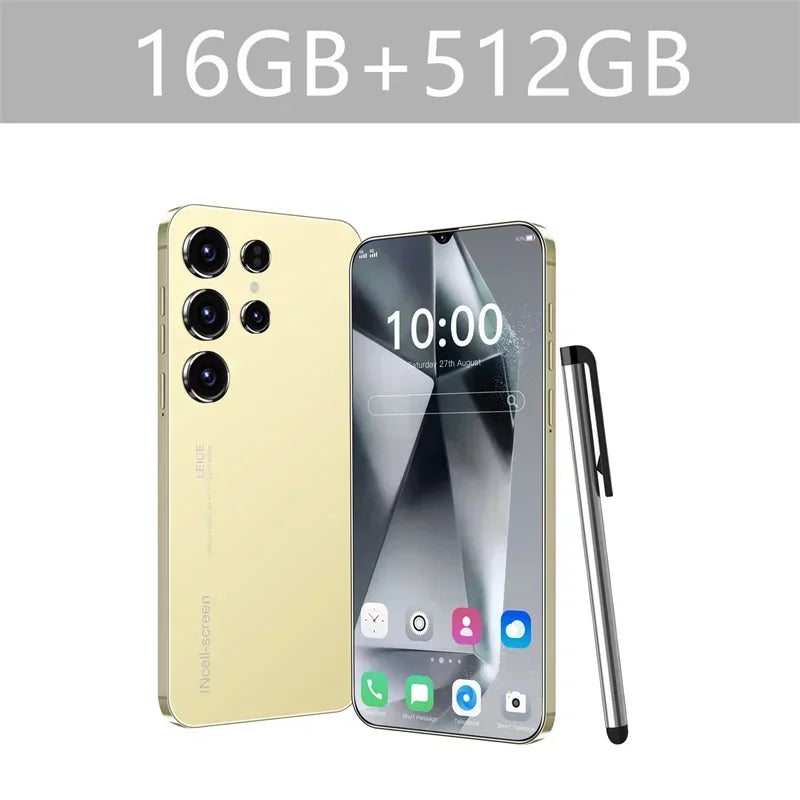 Oryginalny S24 Ultra Smartphone 5G 7.0 HD 16G+1T Android 14 Telefon komórkowy Dual Sim Face Unlocked Telefon komórkowy Telefony komórkowe Telefon