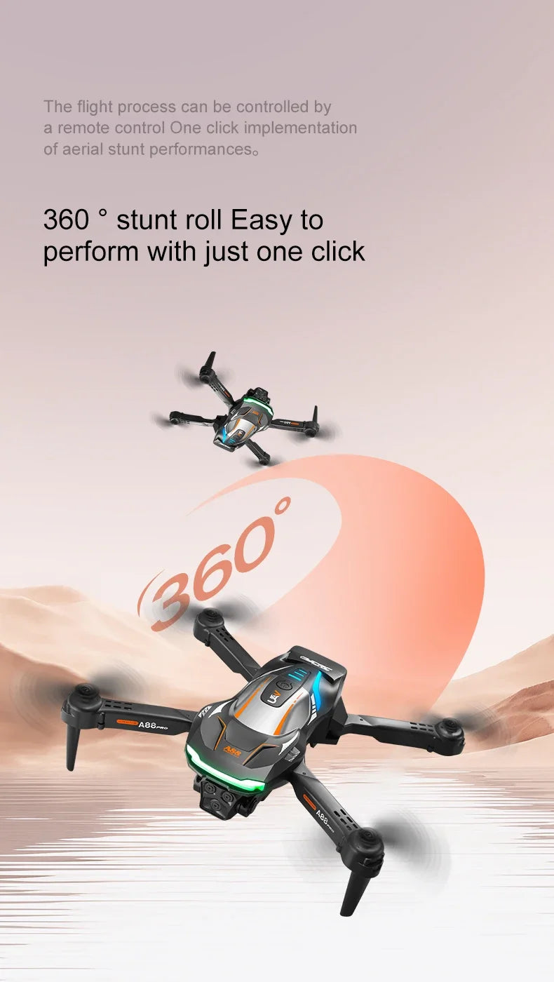 10000m A88 Drone 5G 8K Profesjonalny GPS HD Podwójny aparat Fotografia lotnicza 360 Przeszkoda Unikanie Przepływ Pozycja Quadcopter 2024