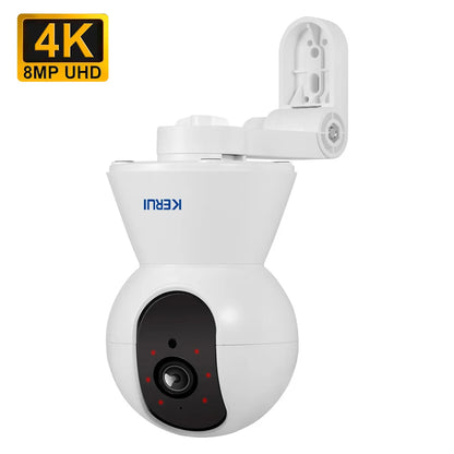 KERUI Indoor 4K HD Tuya Smart WiFi Kamera IP Bezprzewodowa 5MP 8MP Kamera do monitoringu domowego CCTV z bocznymi uchwytami