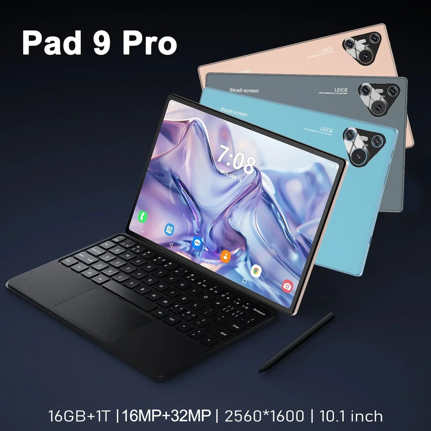 Original Pad 9 Pro Tablet 10.1 inch Android 13 Snapdragon 8gen2 Xioami Global 16GB+1024GB 10000mah 5G Dual SIM WIFI  HD Screen