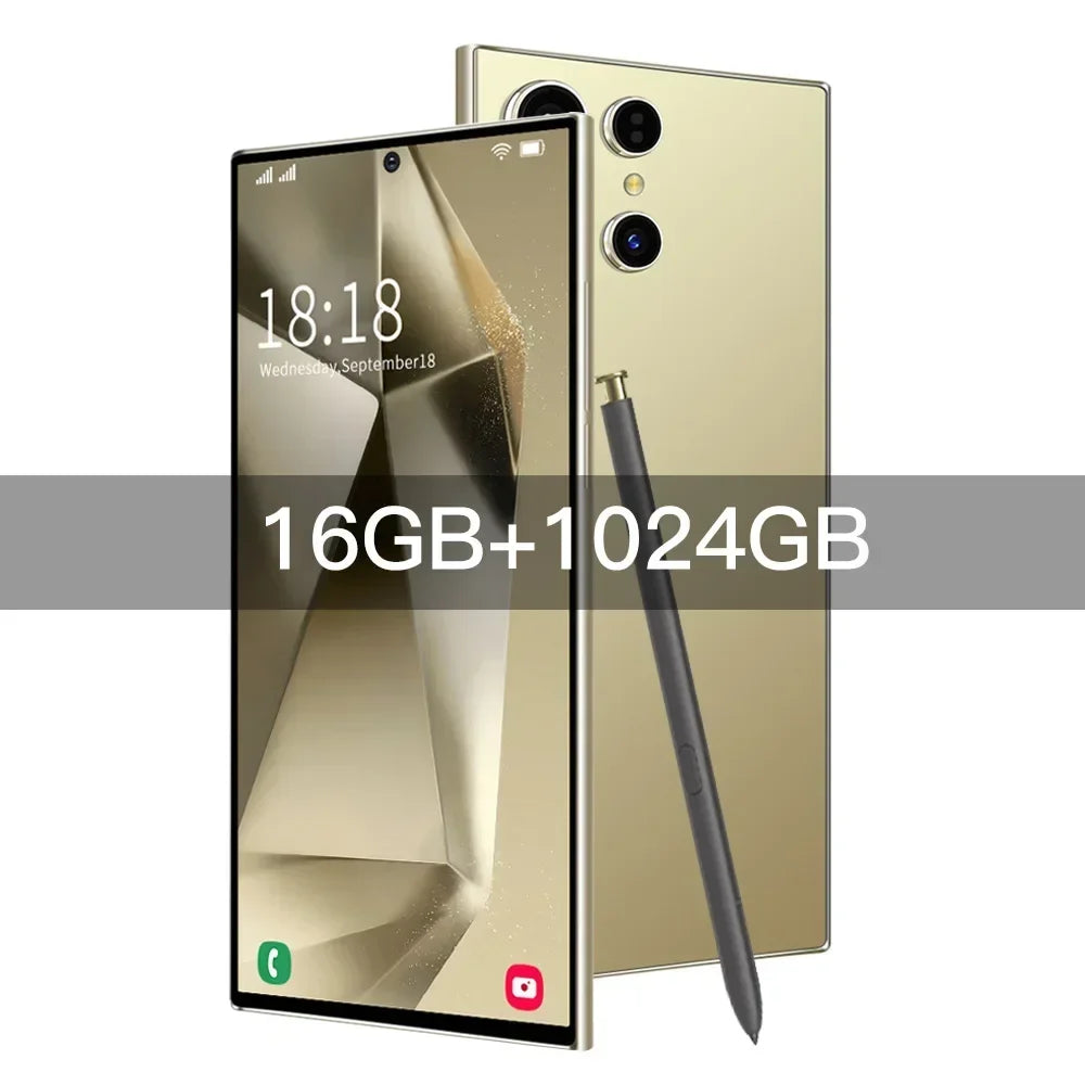 2025 New Original Global Version Mobile phone S24 Ultra smartphone 5g 7.3inch HD 16G+1T 7800mAh Face unlocked 108MP Camera