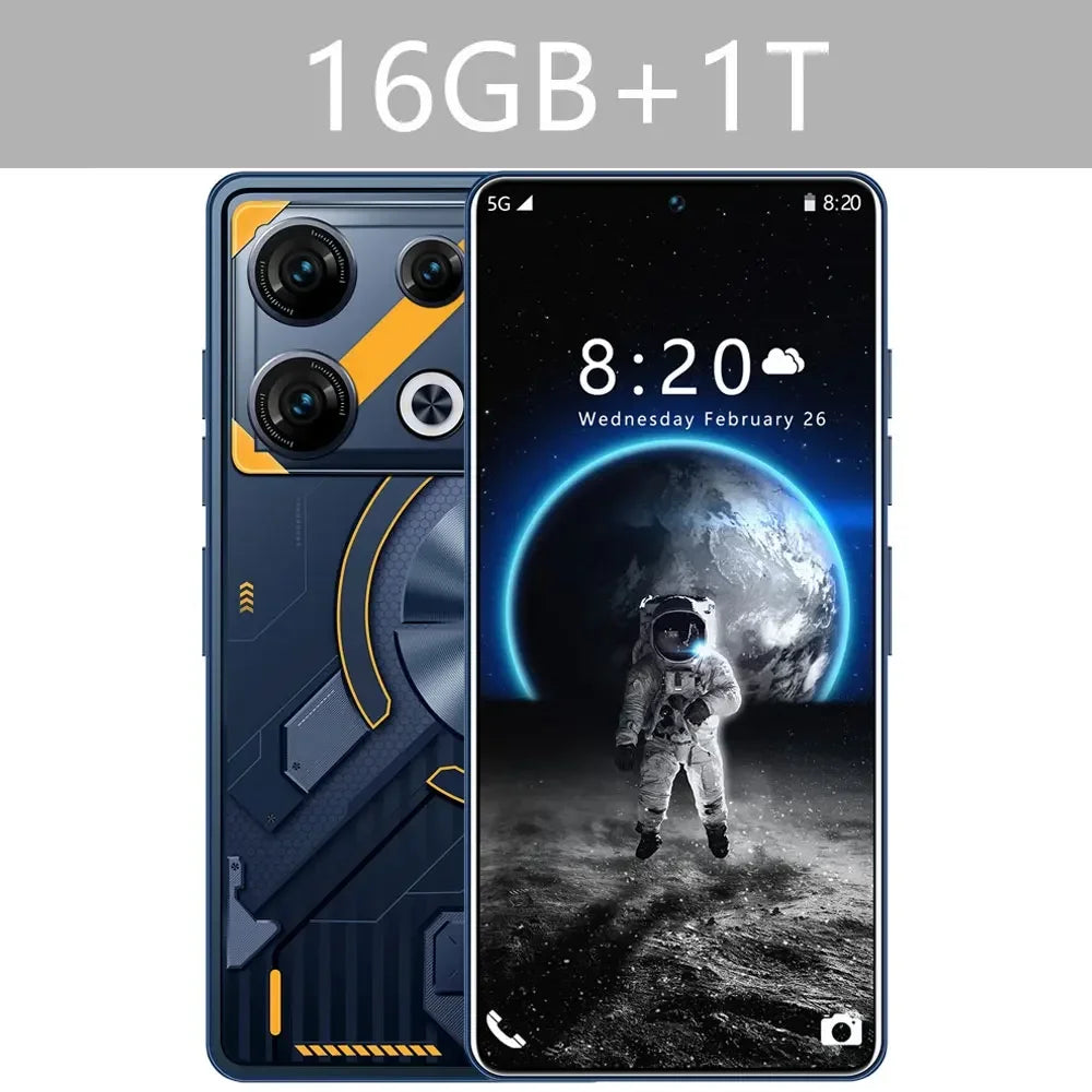 Telefony komórkowe GT10 Pro Smartfon 5G Oryginalny 7.3HD 16G+1T Dual Sim Android 14 Telefon komórkowy odblokowany 108MP 6800mAh Smartfon komórkowy