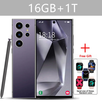 New S24 Ultra 7.3HD Cellphones Global Version 4G 5G Original Smartphone Dual SIM Android 14 Cell Phone 7800mAh Mobile Phones