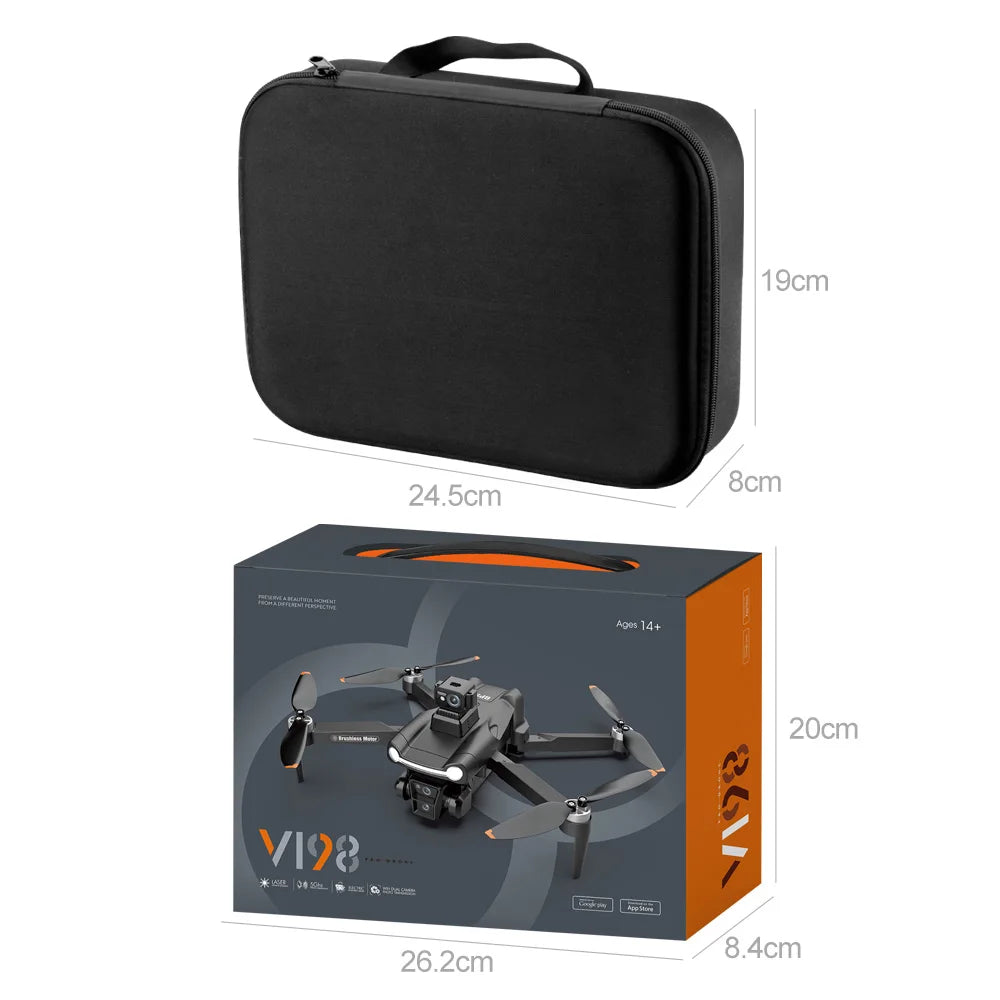 V198 GPS Drone For Xiaomi with 8k professional HD camera 5G WiFi Obstacle Avoidance Optical Flow Brushless Foldable Quadcopter