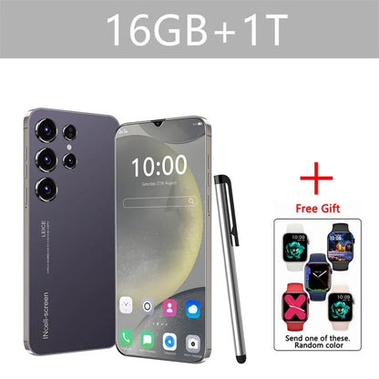 Oryginalny S24 Ultra Smartphone 5G 7.0 HD 16G+1T Android 14 Telefon komórkowy Dual Sim Face Unlocked Telefon komórkowy Telefony komórkowe Telefon