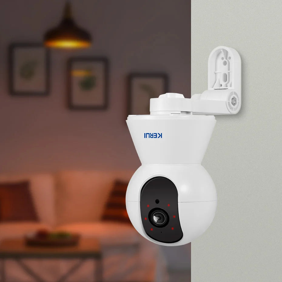 KERUI 4K 8MP Tuya Smart Mini WiFi Kamera IP Automatyczne śledzenie wideo Bezpieczeństwo domowe Nadzór Kot Zwierzęta Pies Kamera Baby Monitor