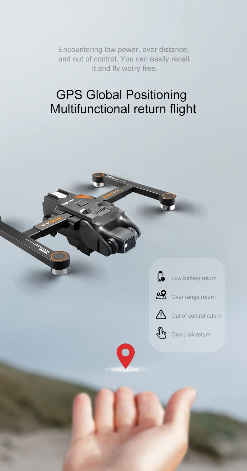 RG700 GPS Drone 8K Professional HD Dual Camera 5G Wifi Omijanie przeszkód Bezszczotkowy składany quadrocopter RC Odległość 2KM Drony