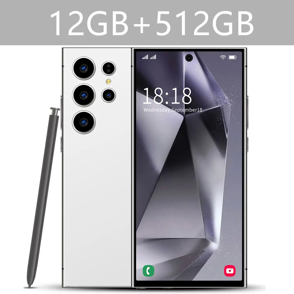 Nowe telefony komórkowe S24 Ultra 7.3HD Wersja globalna 4G 5G Oryginalny smartfon Dual SIM Android 14 Telefon komórkowy 7800mAh Telefony komórkowe