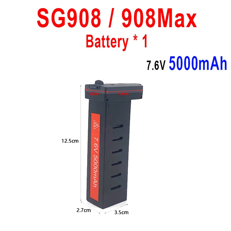 ZLL Dron SG906 Max2/Max1/Max Battery SG908 PRO/Max Drone Battery 7.6V 3400mAh/5000mAh Large Capacity SG906 Drone Accessories