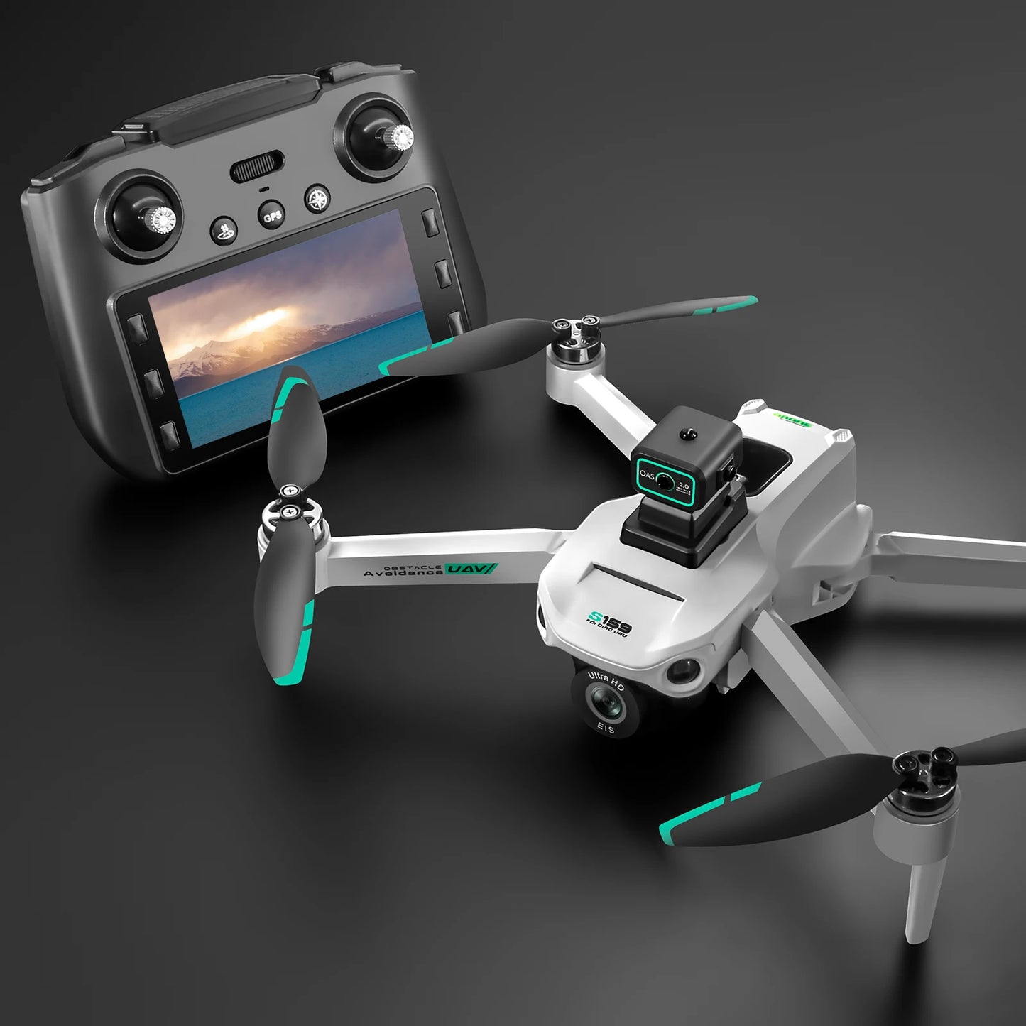 2024 Nowy S159 Drone Professional 8k Kamera Czteroosiowa Fotografia Lotnicza Z Ekranem Zdalne Sterowanie 5G WIFI GPS FPV Dron RC 5000M