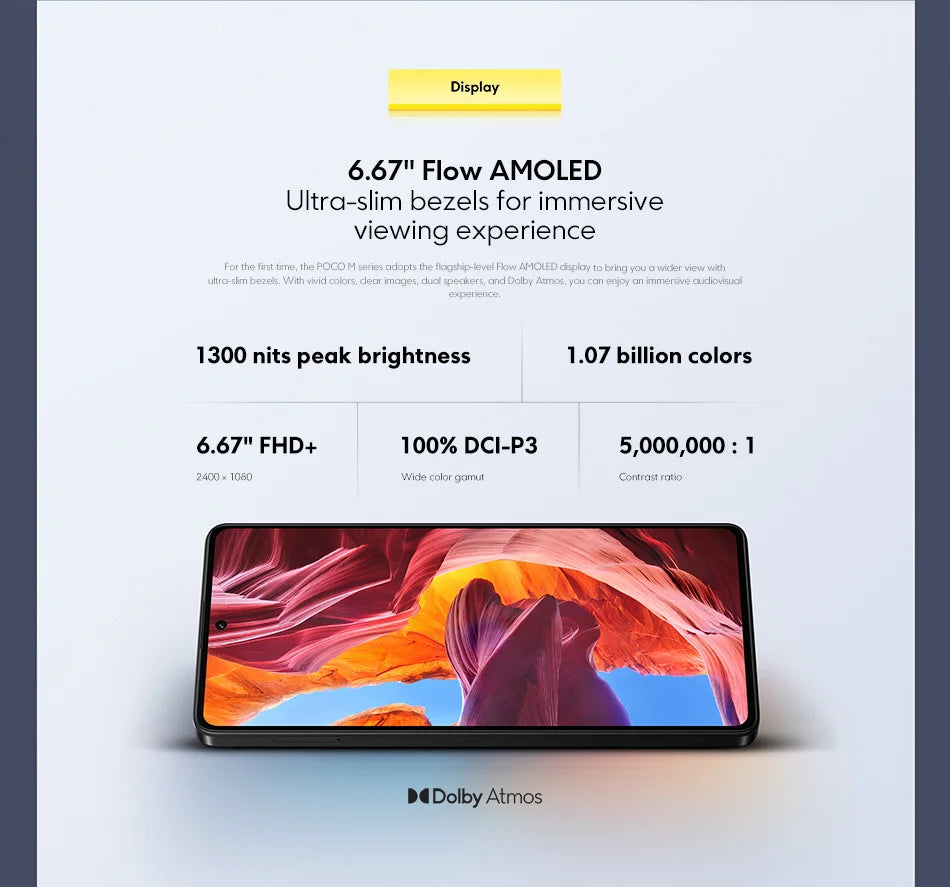 POCO M6 Pro Global Version Smartfon NFC Helio G99 Ultra 120Hz Flow AMOLED 64MP Potrójny aparat z OIS 67W turboładowanie