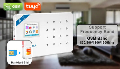 KERUI W181 Alarm System for Home WIFI GSM Alarm Support Alexa Tuya Smart Motion Sensor Door Sensor Detector Siren RFID