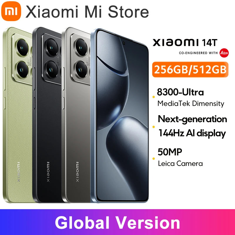 Xiaomi 14T 5G 12 GB/256 GB 12 GB/512 GB czarny/szary/niebieski/zielony telefon komórkowy