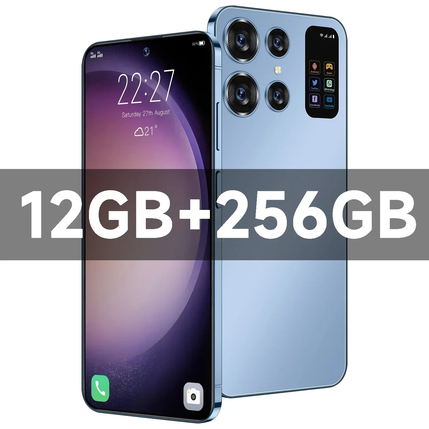 S24 Ultra Global Wersja Smartfon Snapdragon8 Gen2 16G+1T 7000mAh 48+72MP 4G/5G Android Telefon komórkowy Dual SIM Odblokowanie twarzą