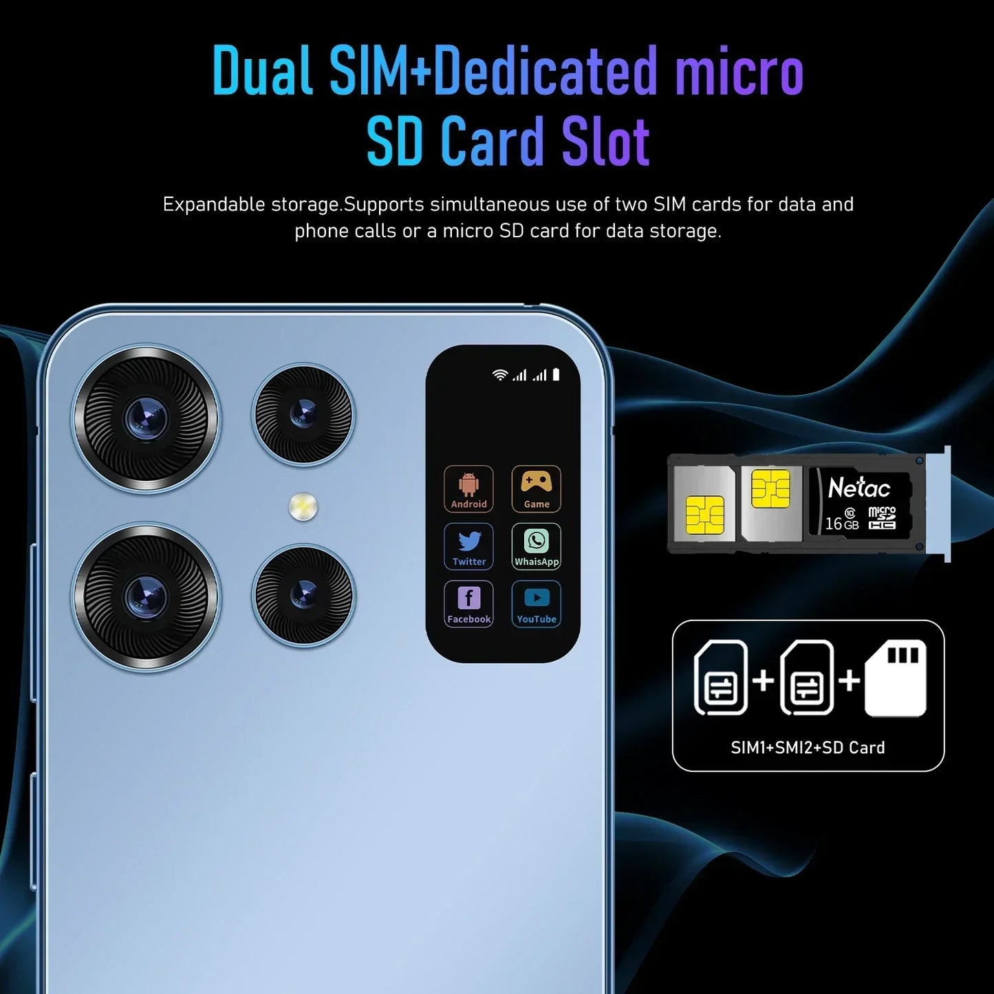 Original S24 Ultra smartphone 7.0HD Screen 16G + 1T 7000Mah Android13 cellulare Dual Sim Face Unlocked 5G Mobile Phone NFC