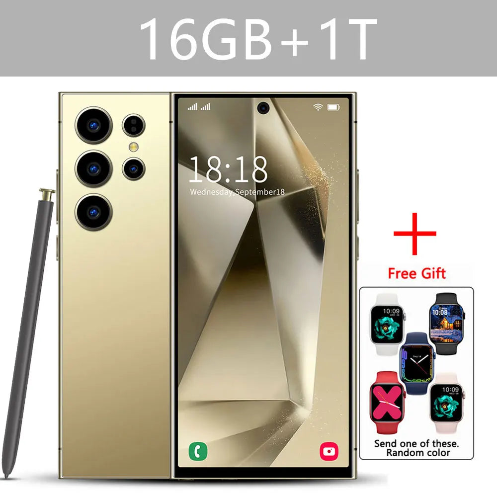 New S24 Ultra 7.3HD Cellphones Global Version 4G 5G Original Smartphone Dual SIM Android 14 Cell Phone 7800mAh Mobile Phones