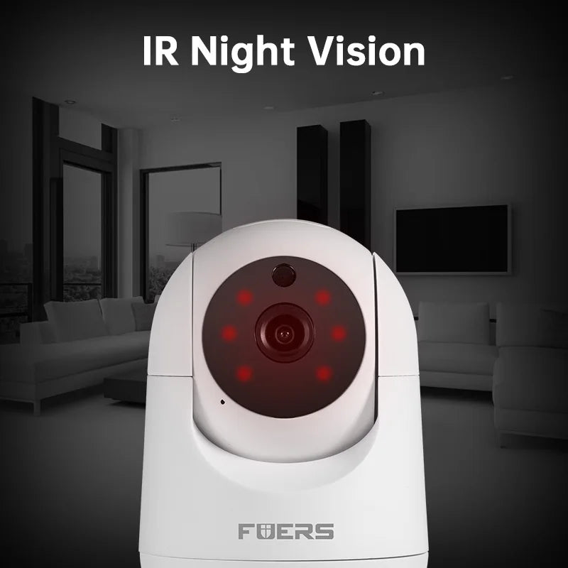 FUERS 4K 8MP WiFi IP Camera With Adjustable Bracket Tuya Smart Home Security Wireless Surveillance Camera Baby Monitor Mini Cam