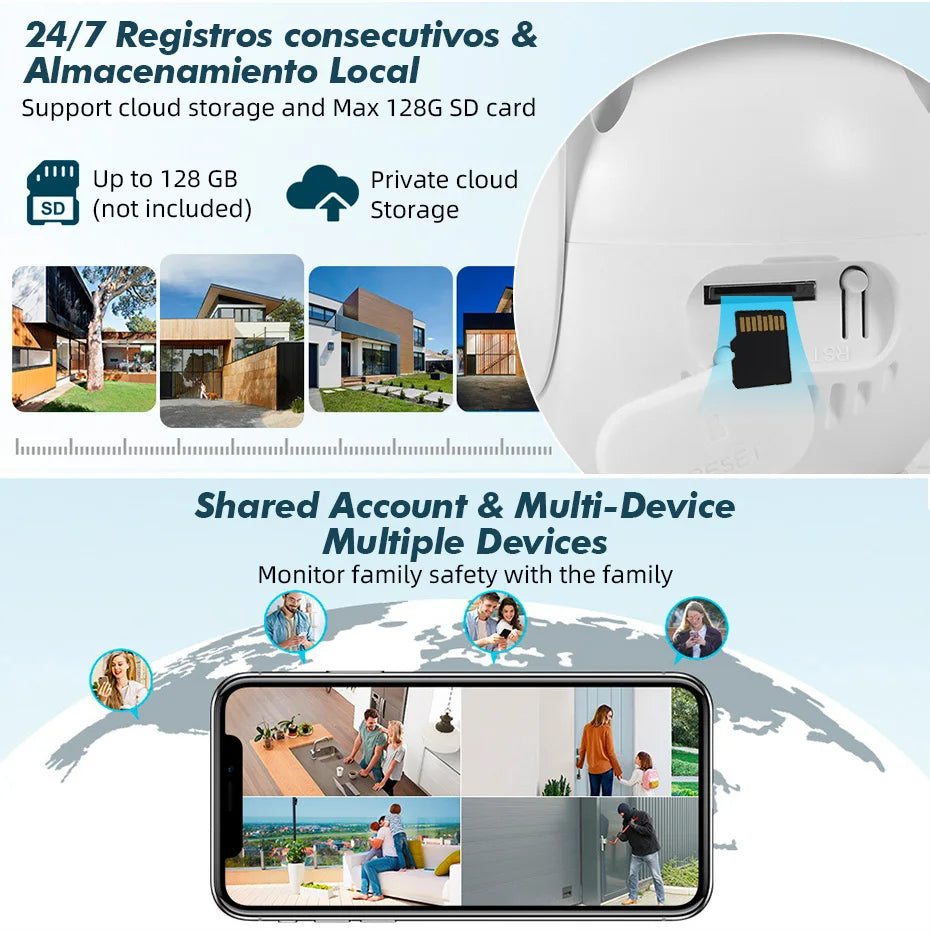 KERUI Outdoor 10MP 5K HD Dual Lens WiFi IP Camera Tuya Smart PTZ Wireless Home Security CCTV Video Surveillance Human Detection