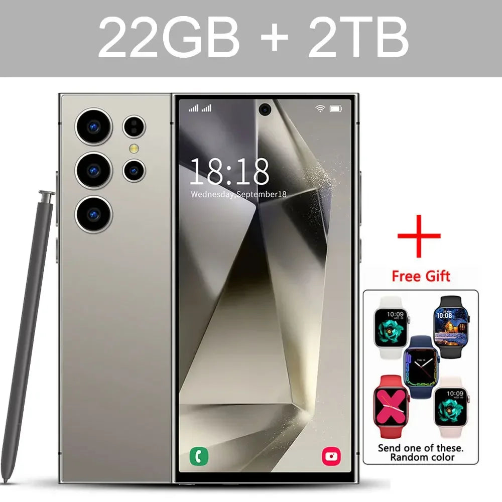 S24 Ultra 7.3HD Telefony komórkowe Oryginalna wersja globalna Smartfon 5G Dual SIM Android 14 Telefon komórkowy Snapdragon 8 gen 3 Telefony komórkowe