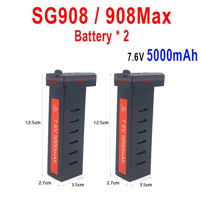 ZLL Dron SG906 Max2/Max1/Max Battery SG908 PRO/Max Drone Battery 7.6V 3400mAh/5000mAh Large Capacity SG906 Drone Accessories