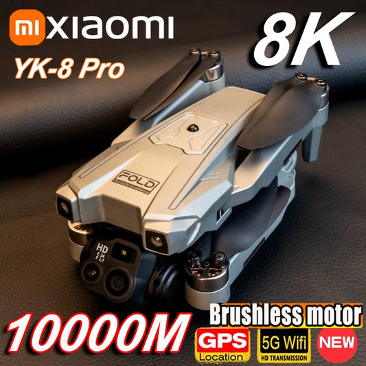 Xiaomi YK8 Drone 8K HD Professional 360 ° Przeszkoda Składany Unikanie 5G WIFI Fotografia Lotnicza Silnik Bezszczotkowy RC Quadcopter