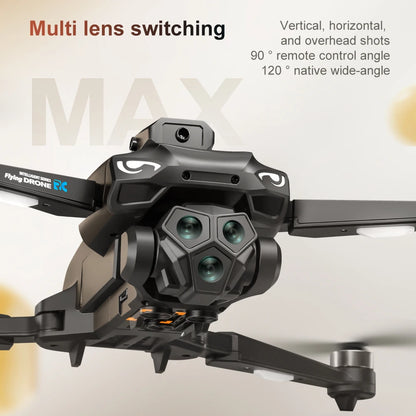 Drones with HD Three Cameras M33 360°Obstacle Avoidance Zoom Screen RC WIFI 20Min ESC  Brushless FPV Drone Toys