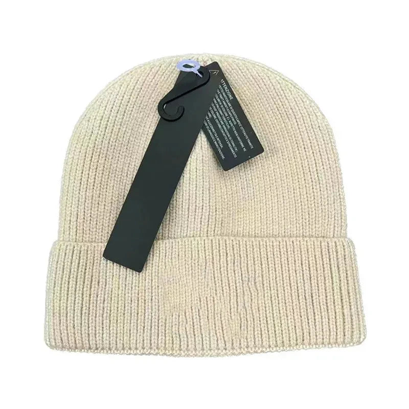 New Knitted Hat Women Trendy Autumn Winter Warm Knitted Hat With Original Logo Couple's Warm Ski Windproof Hat Fashion Headgear