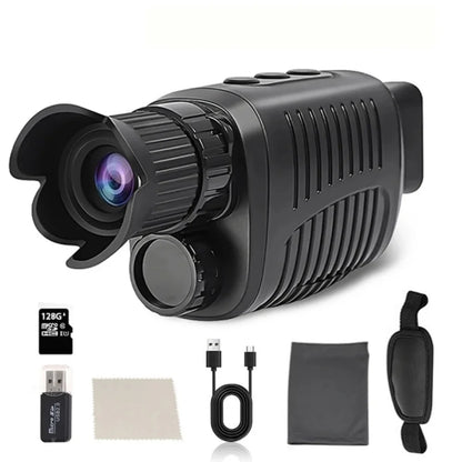 Monocular Night Vision Device 1080P HD Infrared Camera 5X Digital Light Zoom Hunting Telescope Outdoor Search Full Darkness 300m