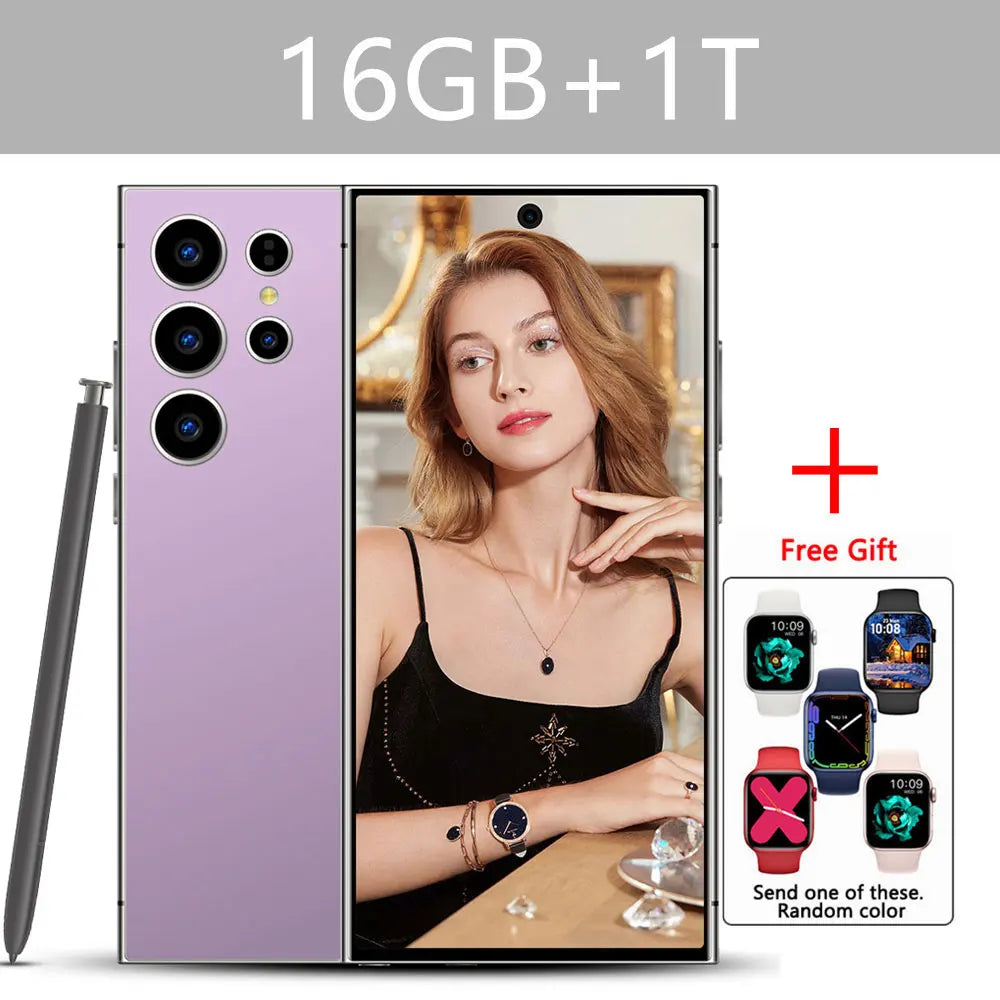 New S24 Ultra 7.3HD Cellphones Global Version 4G 5G Original Smartphone Dual SIM Android 14 Cell Phone 7800mAh Mobile Phones