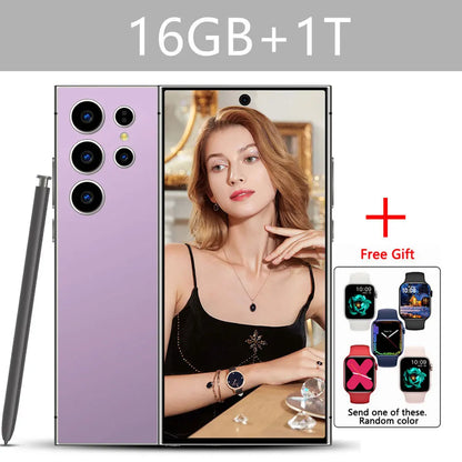 New S24 Ultra 7.3HD Cellphones Global Version 4G 5G Original Smartphone Dual SIM Android 14 Cell Phone 7800mAh Mobile Phones