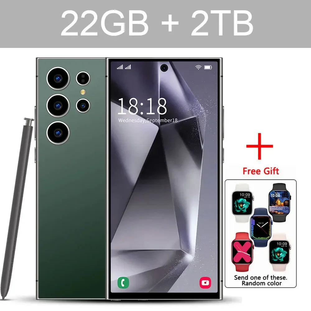 S24 Ultra 7.3HD Cellphones Original Global Version Smartphone 5G Dual SIM Android 14 Cell Phone Snapdragon 8 gen 3 Mobile Phones