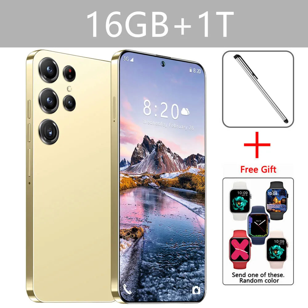 New Original S24 Ultra Smartphone 5G 7.0'' 16G+1T Android Cell Phone Dual Sim Face Unlocked Mobile Phone Cellphones Tablet Tab