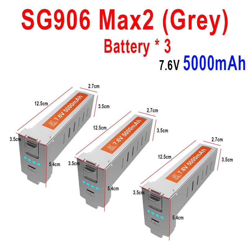 ZLL Dron SG906 Max2/Max1/Max Battery SG908 PRO/Max Drone Battery 7.6V 3400mAh/5000mAh Large Capacity SG906 Drone Accessories