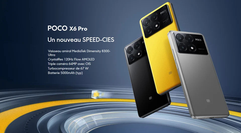 POCO X6 Pro 5G smart phones, NFC，120Hz,Triple camera 64MP with be, 67W charge, 5000mAh, local warranty, global version