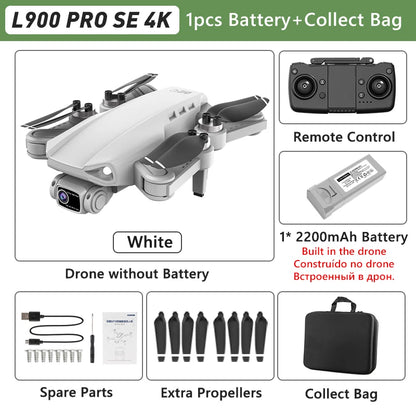 L900 PRO SE Drone 4K Professional GPS 5G WIFI Brushless Motor Dual Camera Dron Fodable RC Quadcopter FPV Helicopter L900 SE MAX