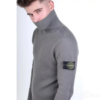 Basic Polo/Turtle Neck Knit Sweater Loose Fit Wide Range Of Sizes Multicolor Options For Men And Women High Street Style