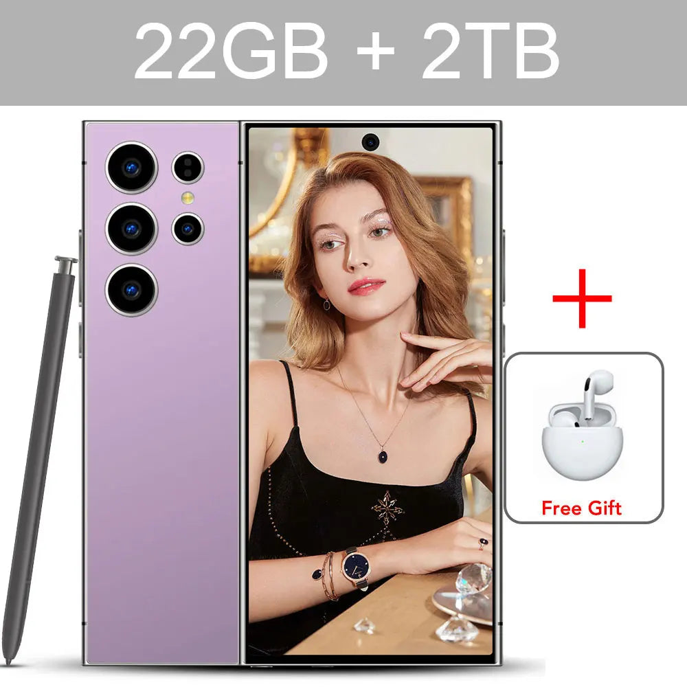 S24 Ultra 7.3HD Mobile Phones Original Smartphone 5G Dual SIM Android 14 Cell Phone Snapdragon 8 gen 3 Global Version Cellphones