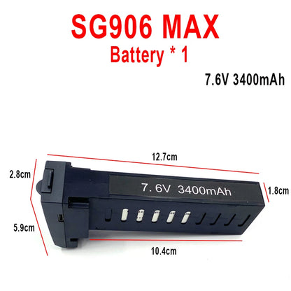 ZLL Dron SG906 Max2/Max1/Max Battery SG908 PRO/Max Drone Battery 7.6V 3400mAh/5000mAh Large Capacity SG906 Drone Accessories