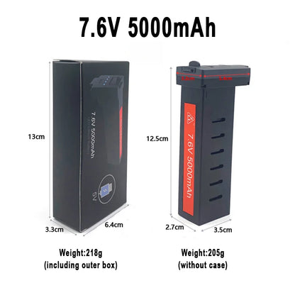 ZLL Dron SG906 Max2/Max1/Max Battery SG908 PRO/Max Drone Battery 7.6V 3400mAh/5000mAh Large Capacity SG906 Drone Accessories