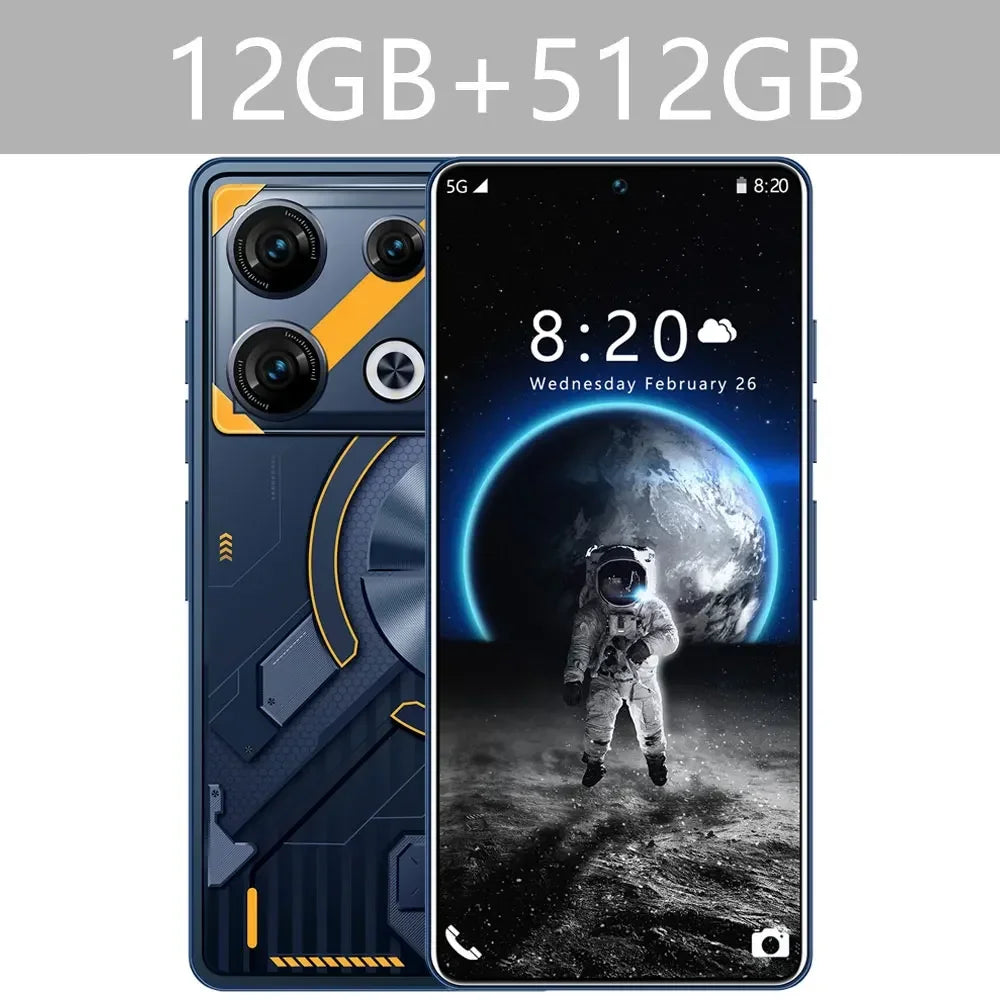 Cellphones GT10 Pro Smartphone 5G Original 7.3HD 16G+1T Dual Sim Android 14 Cell Phone Unlocked 108MP 6800mAh Smart Mobile Phone